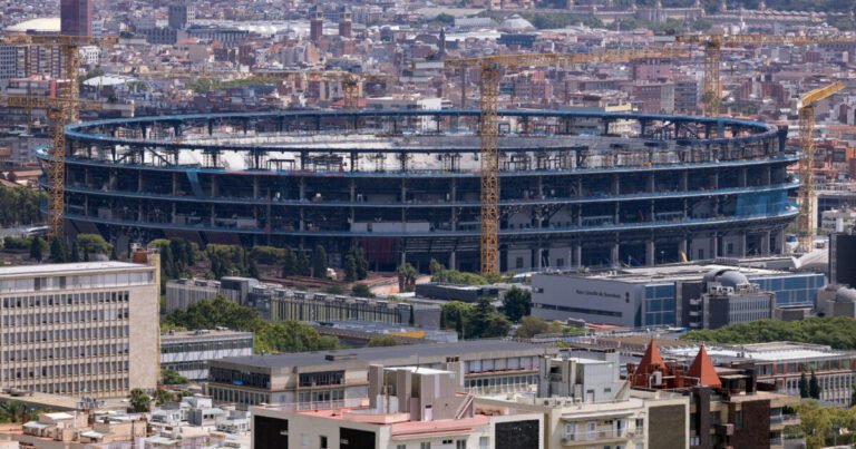 Barcelona is looking for $342 million to finish stadium renovations following delays.